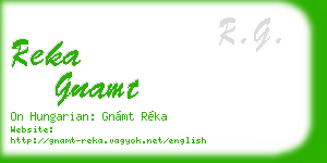 reka gnamt business card